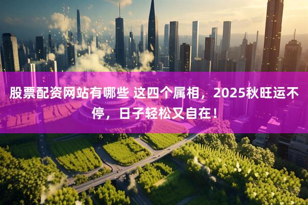 股票配资网站有哪些 这四个属相,2025秋旺运不停,日子轻松又自在!
